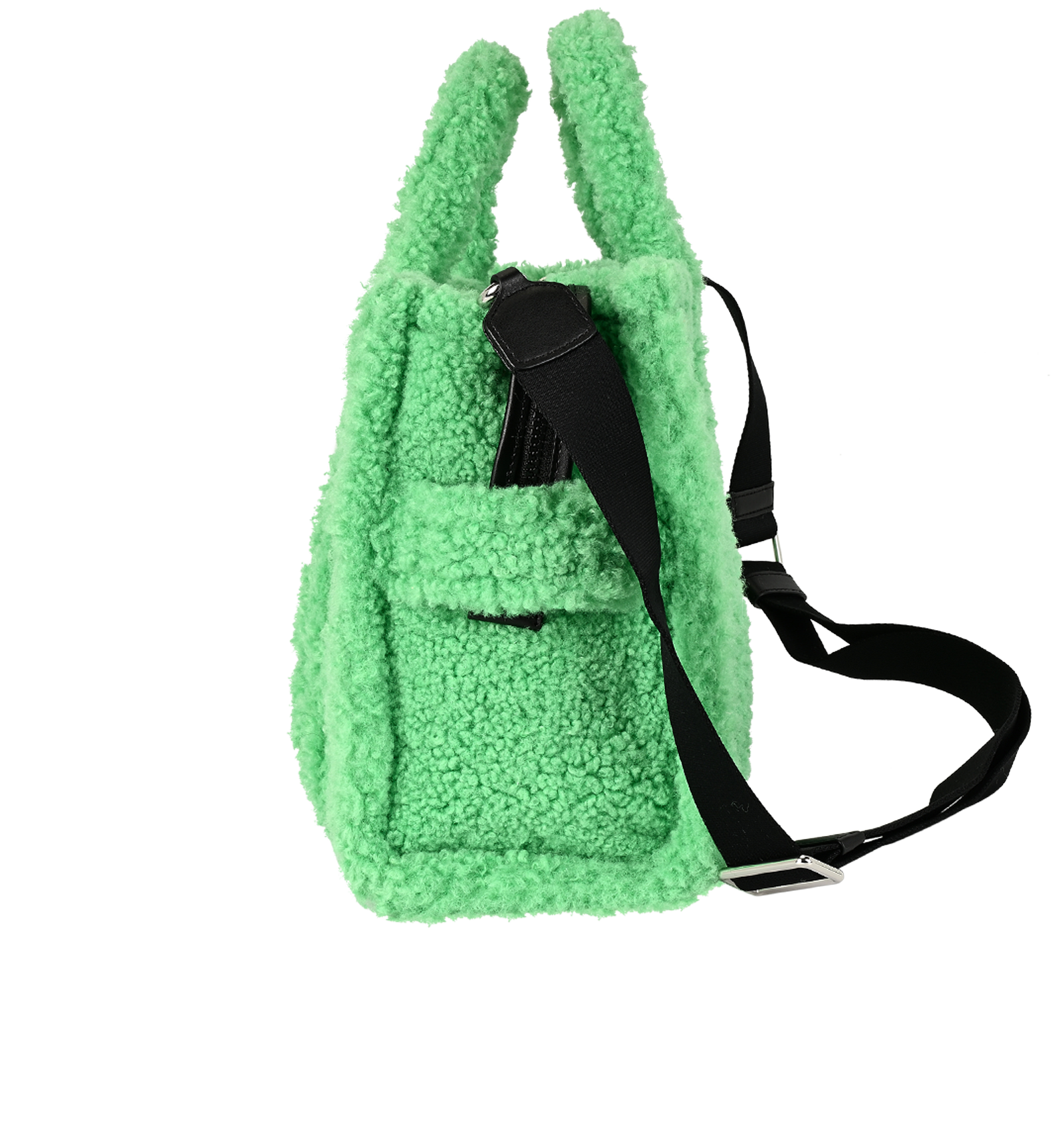 Medium Teddy The Tote Bag, &pound;195, Handbags, Green, Polyester (Polymer), Bottom view